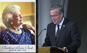 老布什夫人葬禮，兒子幽默致辭溫暖全場(chǎng)