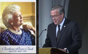 老布什夫人葬禮，兒子幽默致辭溫暖全場(chǎng)