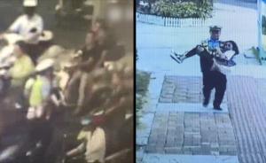 志愿者晕倒在路边，交警“公主抱”救起