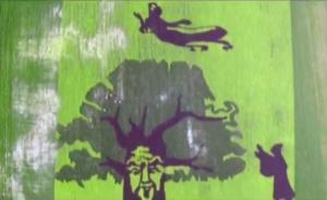 江蘇東臺稻田“長”董永七仙女圖