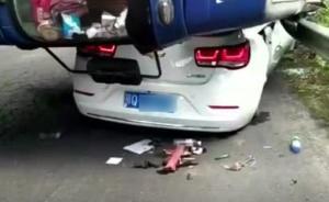 恩施一水泥罐車側翻壓扁小車，驅車返城開會的鄉(xiāng)干部不幸身亡
